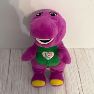 SOLD* BARNEY Fisher Price I Love You Singing 10” Plush Toy Purple Dinosaur 2017